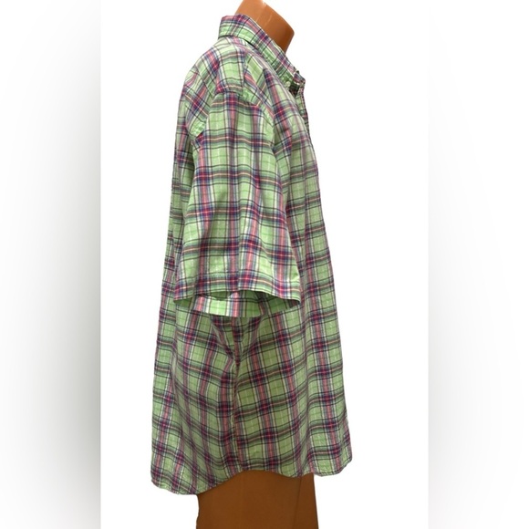 Lauren Ralph Lauren Blake Men’s Green Plaid Short Sleeve Button Shirt In Size XL - Picture 4 of 11